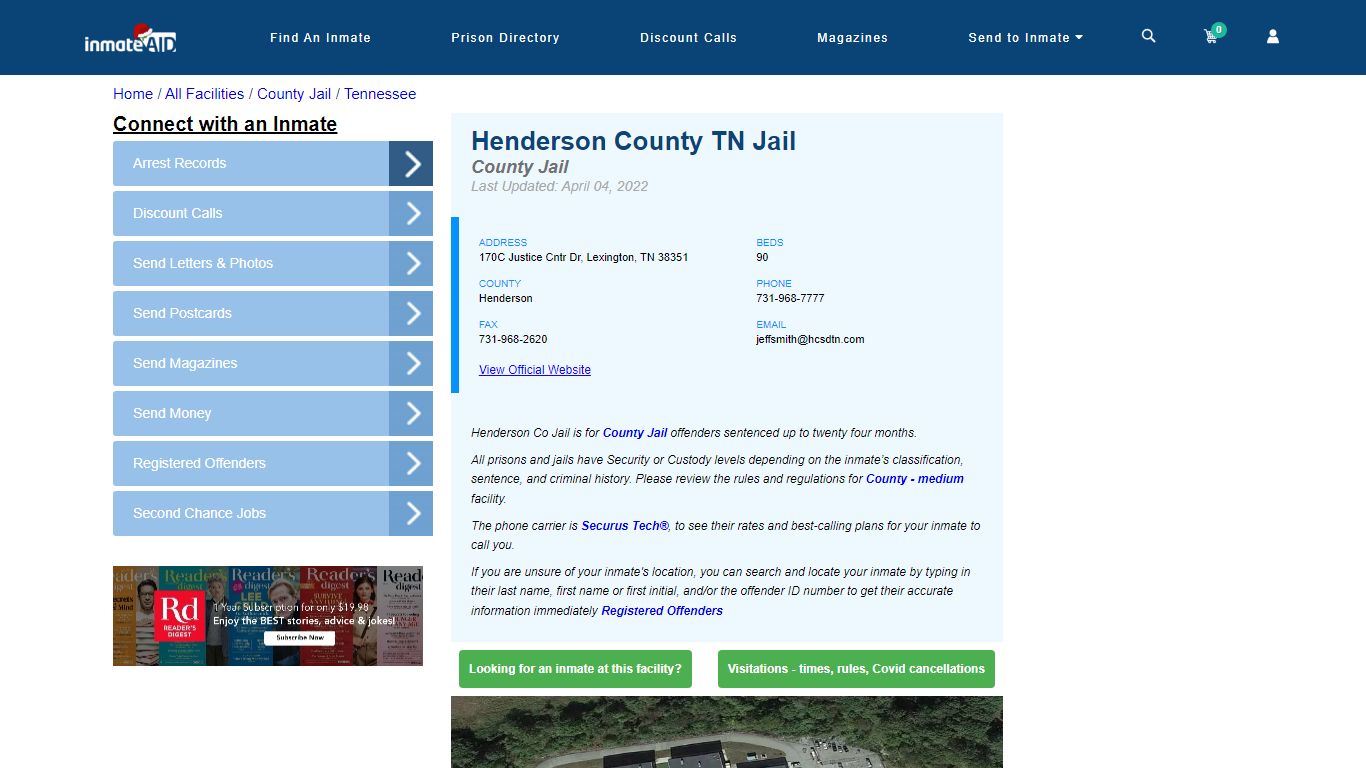 Henderson County TN Jail - Inmate Locator - Lexington, TN